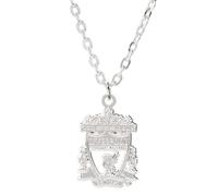 The Gift Scholars Collier avec pendentif écusson du FC Liverpool sous licence officielle, chaîne plaquée argent, accessoire LFC pour homme