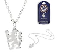 The Gift Scholars Collier avec pendentif lion du Chelsea FC sous licence officielle, chaîne plaquée argent, accessoire sous licence pour homme