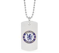 The Gift Scholars Médaille pour chien avec blason coloré Chelsea FC, chaîne à billes en acier inoxydable, produit pour homme