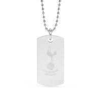 The Gift Scholars Médaille pour chien sous licence officielle Tottenham Hotspur FC, chaîne à billes en acier inoxydable, produit Spurs pour homme