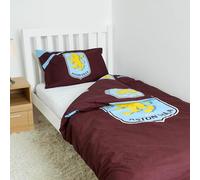 The Gift Scholars Parure de lit Simple sous Licence Officielle Aston Villa FC - Réversible et Comprend Une taie d'oreiller - Parfait pour Les Enfants - pour Les villans