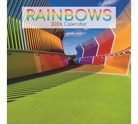 The Gifted Stationary Calendrier mural carré 2026, arc-en-ciel, 16 mois sur le thème des arts et des antiquités avec 180 autocollants de rappel (30,5 x 30,5 cm)