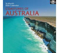 The Gifted Stationary Calendrier mural carré 2026, côtes d'Australie, calendrier à suspendre sur le thème de la collection passeport de 16 mois avec 180 autocollants de rappel, planificateur mensuel