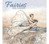 The Gifted Stationary Calendrier mural carré 2026, fées, 16 mois sur le thème des arts et des antiquités avec 180 autocollants de rappel, planificateur mensuel pour espaces créatifs, 30,5 x 30,5 cm