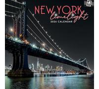 The Gifted Stationary Calendrier mural carré 2026, New York Limelight, calendrier à suspendre sur le thème des passeports de 16 mois avec 180 autocollants de rappel, planificateur mensuel pour espaces