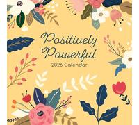 The Gifted Stationary Calendrier mural carré 2026, positivement puissant, calendrier à suspendre sur le thème des modes de vie de 16 mois avec 180 autocollants de rappel, planificateur familial