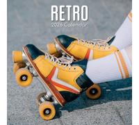 The Gifted Stationary Calendrier mural carré 2026, rétro, 16 mois sur le thème des modes de vie, calendrier à suspendre avec 180 autocollants de rappel, planificateur mensuel pour espaces créatifs