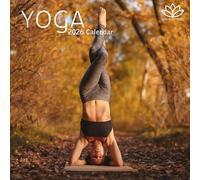 The Gifted Stationary Calendrier mural carré 2026, yoga, 16 mois sur le thème de l'esprit, du corps, de l'esprit avec 180 autocollants de rappel, planificateur mensuel pour la maison et les espaces