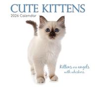 The Gifted Stationery Calendrier carré de 16 mois - Images de chatons mignons et calendrier mural 2026 - Dates de septembre 2025 à décembre 2026 et planificateur mural 2026 - 30,5 x 30,5 cm - Comprend