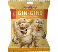 The Ginger People GIN GINS, bonbons durs au gingembre double concentration de - Bonbons bons pour la santé emballés individuellement - Saveur de gingembre double concentration, 150 g