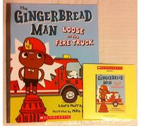 The Gingerbread Man Loose on the Fire Truck Audio Cd & Paperback Book By Laura Murray
