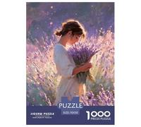 The Girl Among The Flowers Puzzle 1000 Pièces Cadeau Unique Jeu Éducatif Défi Jouet À De Qualité Supérieure Peinture Art pour Adultes Et Enfants À Partir De 14 Ans 70x50cm/1000pcs