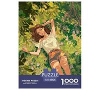The Girl Among The Flowers Puzzle 1000 Pièces Educa Jouet en Bois Divertissement Créatif De l'art De La Décoration Jeu Éducatif Challenge Toy Adultes & Enfants des 14 Ans 38x26cm/1000pcs
