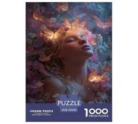 The Girl Among The Flowers Puzzle 1000 Pièces Educa Jouet en Bois Divertissement Créatif Décoration Intérieure Jeu Éducatif Challenge Toy Adultes & Enfants des 14 Ans 70x50cm/1000pcs