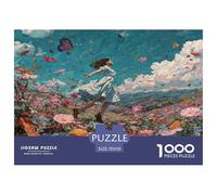 The Girl Among The Flowers Puzzle 1000 Pièces Educa Jouet en Bois Divertissement Créatif Décoration Intérieure Jeu Éducatif Challenge Toy Adultes & Enfants des 14 Ans 70x50cm/1000pcs