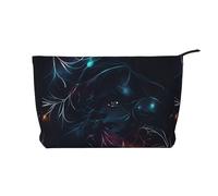 The Girl in The Dream Trousse de maquillage multifonction en velours côtelé avec fermeture éclair 22 x 7 x 17 cm pour voyage, camping, vacances, fitness, Noir , Taille unique