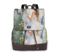 The Girl Led The White Horse Sac à dos de voyage tendance pour femme, sac à dos décontracté, sac à dos en cuir imprimé pour femme pour le travail