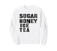 Thé glacé au Sucre et au Miel - Meilleure façon de Battre la Chaleur Texte Noir Sweatshirt