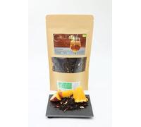 Thé Glacé Pêche bio vrac en sachet 80G - à infuser a froid - Le thé est exclusivement fabriqué à partir des meilleurs ingrédients issus de l’agriculture biologique contrôlée. Thé noir