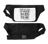 The Glass is Twice As It Needs to Be The Engineer Joke Sac banane unisexe Noir