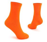 The Glowhouse Chaussettes pour homme Teddy Boy Rock N Roll années 60, 70, 80 déguisement chaussettes néon, Orange, 6-11