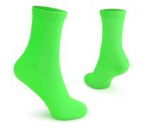 The Glowhouse Chaussettes pour homme Teddy Boy Rock N Roll années 60, 70, 80 déguisement chaussettes néon, Vert, 6-11
