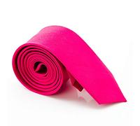The Glowhouse Cravate fine pour homme Couleur unie en satin fluo 5 cm, rose fluorescent, Skinny