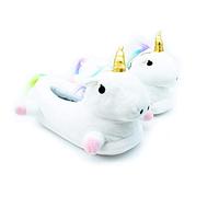 The Glowhouse Peluche Douce Unicorn légère Pantoufles pour Les Filles - Taille Blanc