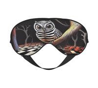 The Glowing White Owl Masque pour les yeux doux pour dormir - Idéal pour les femmes et les hommes et les voyages, confortable et réglable, parfait pour une utilisation en intérieur/extérieur
