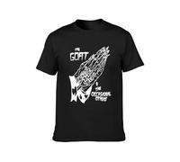 The Goat Praying Hands Black Men T-Shirt Graphic Printed Top Unisex Tee Black S