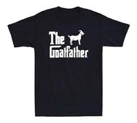 The Goatfather Shirt Funny Goat Lover Farm Farmer Father Gift Novelty T-Shirt Men's Male Black XL