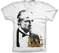 The GodFather, Don With Gold Logo T-Shirt - Large - White