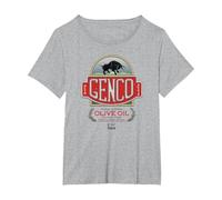 The Godfather Genco Olive Oil T-Shirt, Femme Grandes Tailles, Gris Chiné, 4X