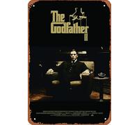 The Godfather Part II (1974) Plaque en métal 20,3 x 30,5 cm Décoration murale rétro vintage