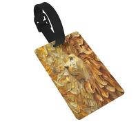 The Golden African Lion Étiquettes de bagage durables - Porte-étiquette de bagage de croisière, étiquettes de voyage pour bagages, facile à identifier, matériau en PVC