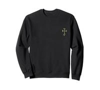The Golden Beryl Cross Pave Diamonds Sweatshirt