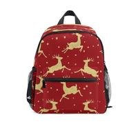 The Golden Elk Jumps Sac à dos pour enfant Motif Merrily Sac à dos pour garçon Sac à dos pour l'école maternelle Sac de voyage pour fille