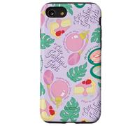 The Golden Girls Retro Tropical Repeating Icons Funny TV Coque pour iPhone SE (2020) / 7/8