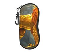 The Golden Lion Is Grand étui à lunettes en néoprène souple avec fermeture éclair pour homme et femme