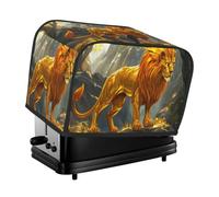 The Golden Lion Is Large Housse de grille-pain 2 tranches pour petits appareils de cuisine avec poches Protection contre la poussière et les traces de doigts