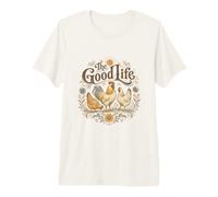 The Good Life Farm Coq Poule T-Shirt Haut de Gamme