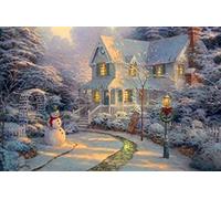 The Good Life Grand DE LUMIÈRE Festif LED en Toile Photo NOËL Hiver scène de Neige Bonhomme de Neige 40cm x 30cm