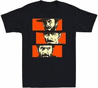The Good The Bad and The Ugly Men's T Shirt Clint Eastwood Horror Movie Tee Black T-Shirts à Manches Courtes(Large)