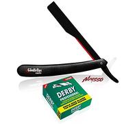 The Goodfellas' Smile Kit Straight Razor Abysso plus 100 Derby Professional Single Edge Razor Blades