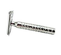 The Goodfellas' Smile Styletto V2 Rasoir de sécurité - 100 % acier inoxydable, finition mate | Fabriqué en Italie | Rasoir moderne à tête inclinée à double tranchant pour un rasage précis, efficace et