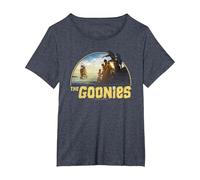 The Goonies Pirate Ship T-Shirt, Femme Grandes Tailles, Bleu Chiné, 6X