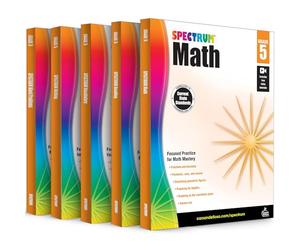 The Grade 5 Series. Spectrum Math Workbook- Volume 6, Spectrum Reading Workbook- Volume 24, Spectrum Vocabulary- Volume 88, Spectrum Writing- Volume 39, Word Problems- Volume 78 by Spectrum