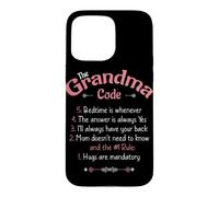 The Grandma Code Funny Rules Grand-mère Grandparent Coque pour iPhone 15 Pro Max