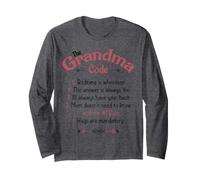 The Grandma Code Funny Rules Grandparent Grand-mère Manche Longue
