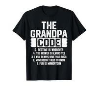 The Grandpa Code Cool Grandfather Joke Fathers Day Funny T-Shirt